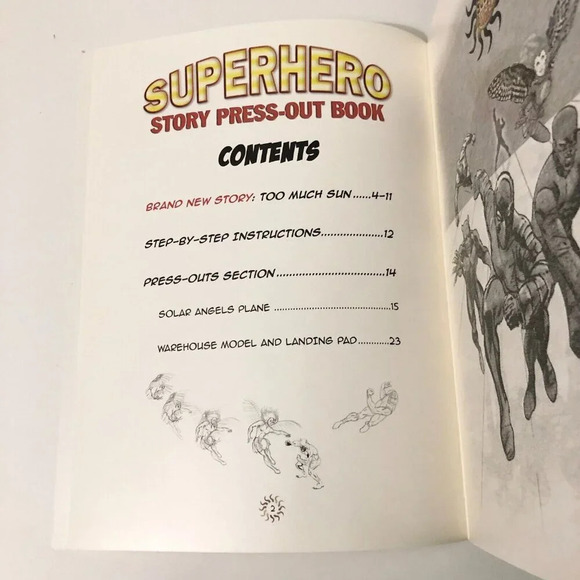 2008 Superhero  Story Press Out Book Paperback Easy To Make Press Out Models - Picture 10 of 16